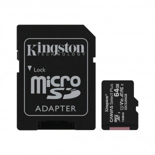 Kingston MicroSD avec Adaptateur 64 GB